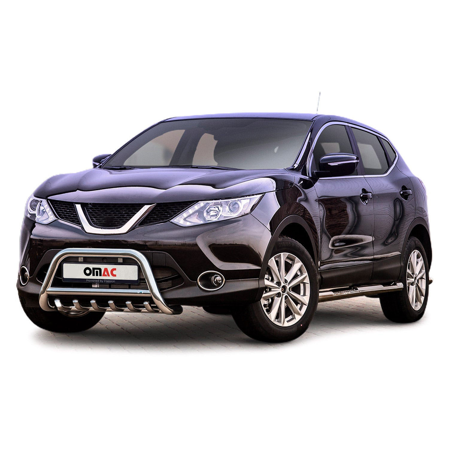 Frontbügel Frontschutzbügel für Nissan Qashqai 2013-2017 ABE Rammschutz Silber