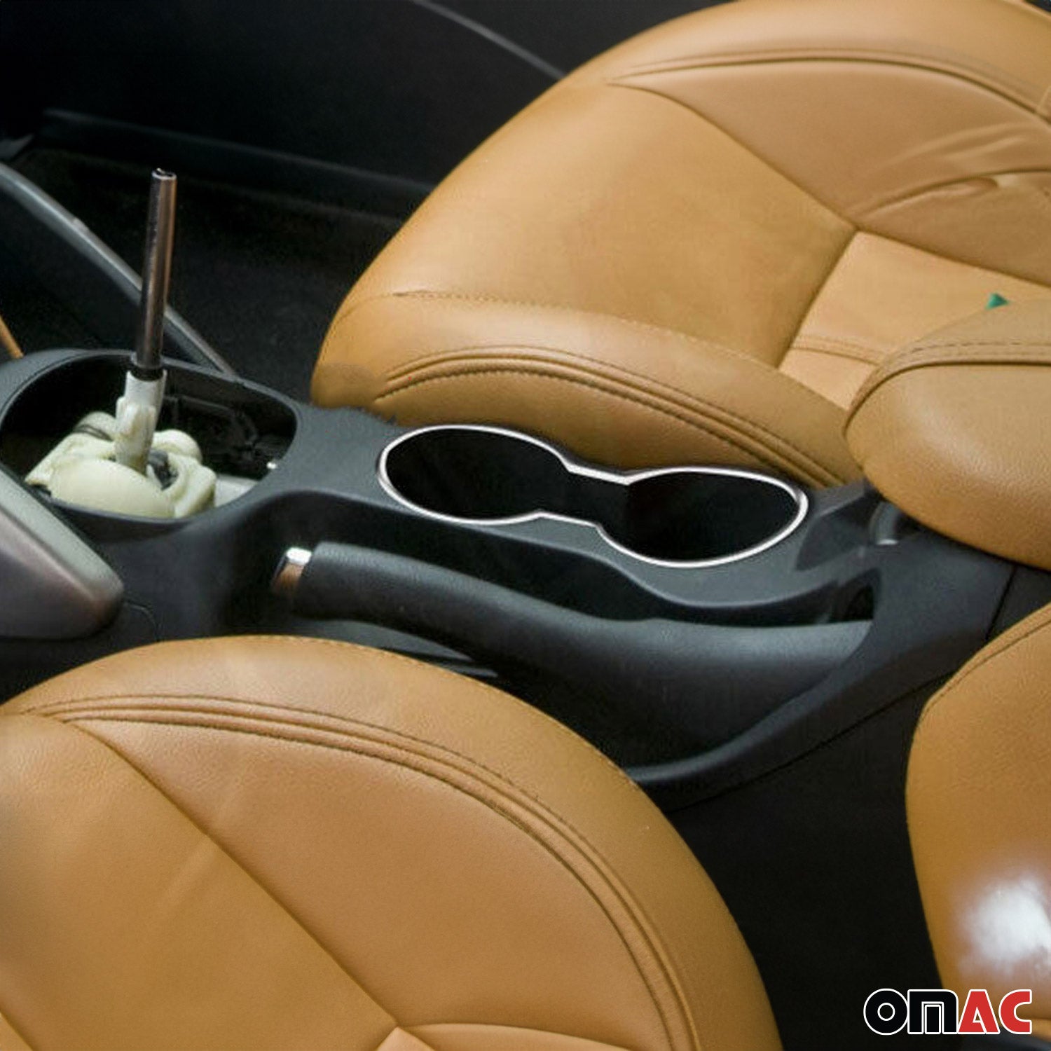 Getränkehalter Rahmen Cupholder für Hyundai Veloster 2011-2017 Chrom Silber 2tlg