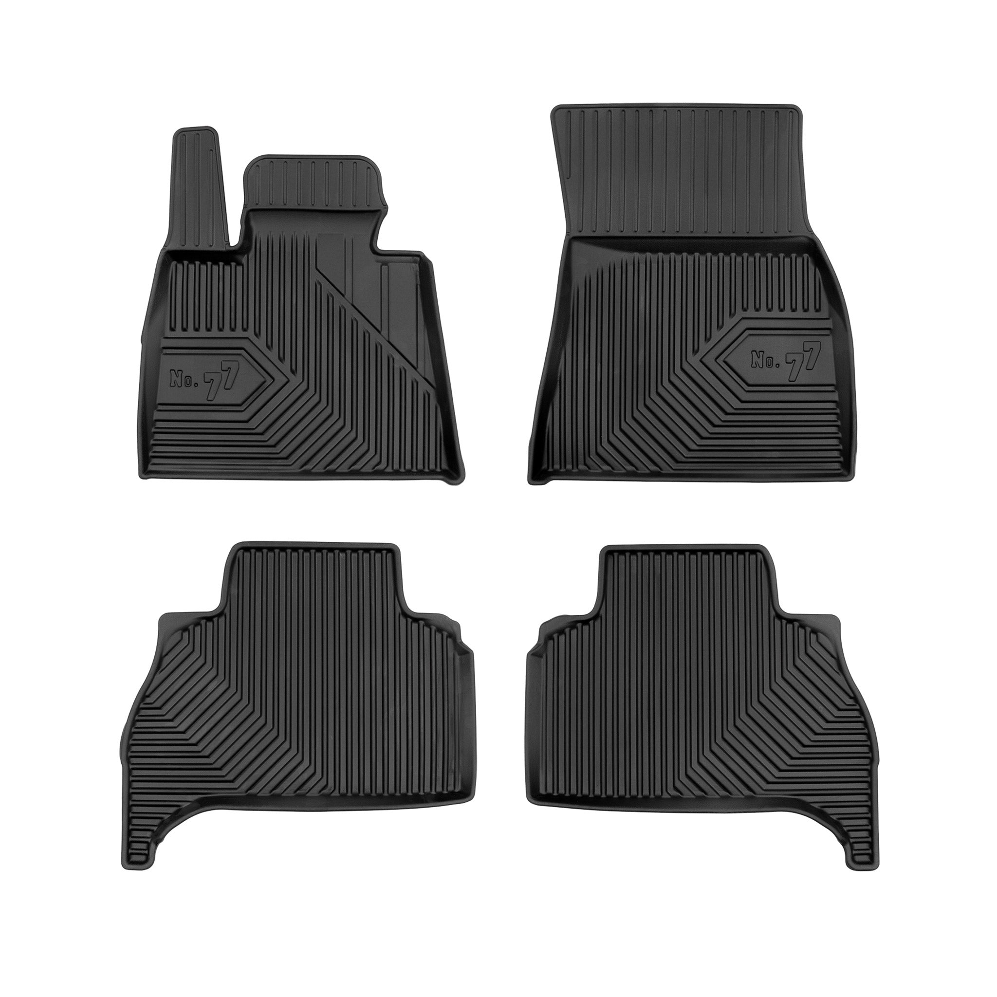 Fußmatten Gummimatten No.77 für BMW X5 G05 2019-2026 TPE Gummi Schwarz 3 tlg