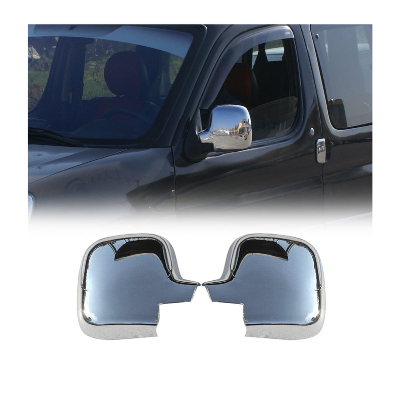 Spiegelkappen Spiegelabdeckung für Peugeot Partner 1996-2008 Chrom ABS Silber