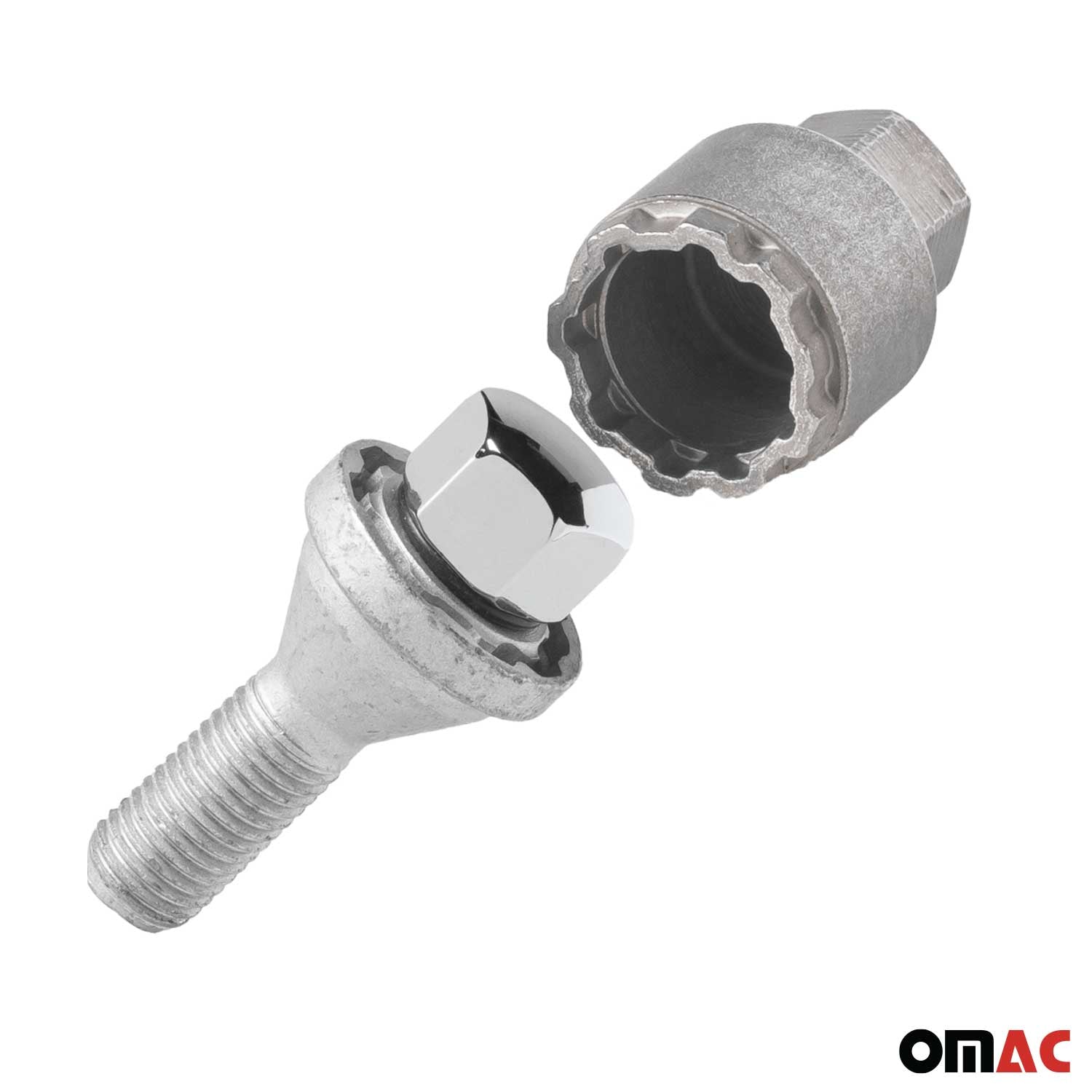 Radschloss Satz für BMW 1er E81 E82 E87 E88 2004-2011 Silber 4x M12X1,5