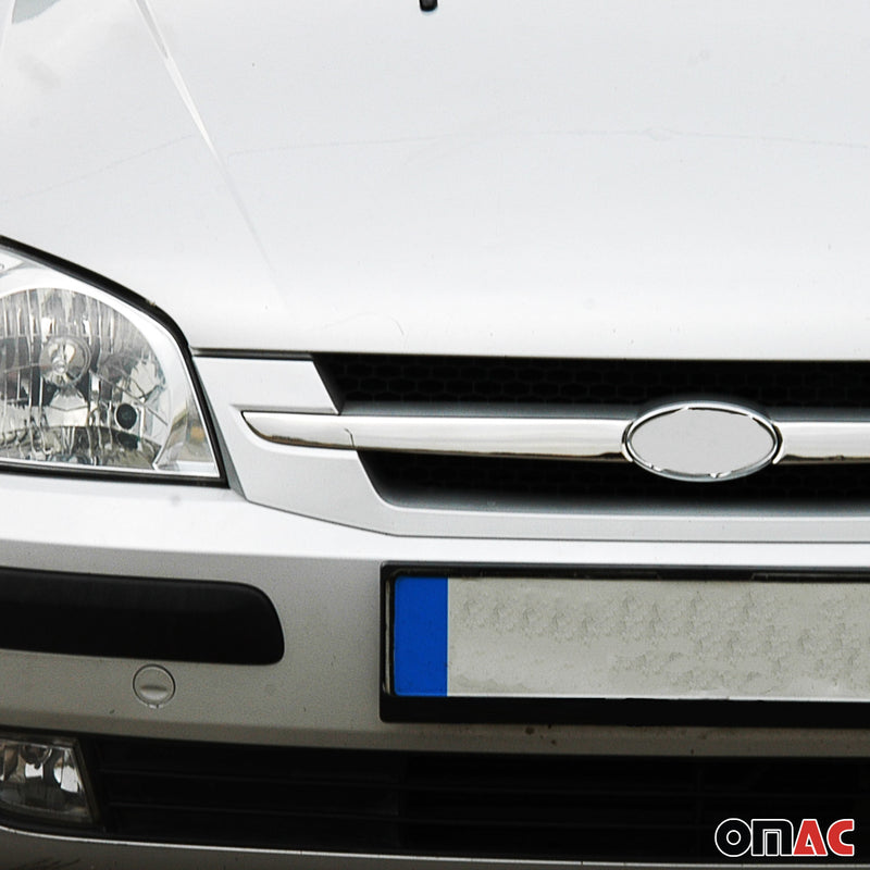 Kühlergrill Leisten Grillleisten für Hyundai Getz 2002-2011 Edelstahl Silber 2x