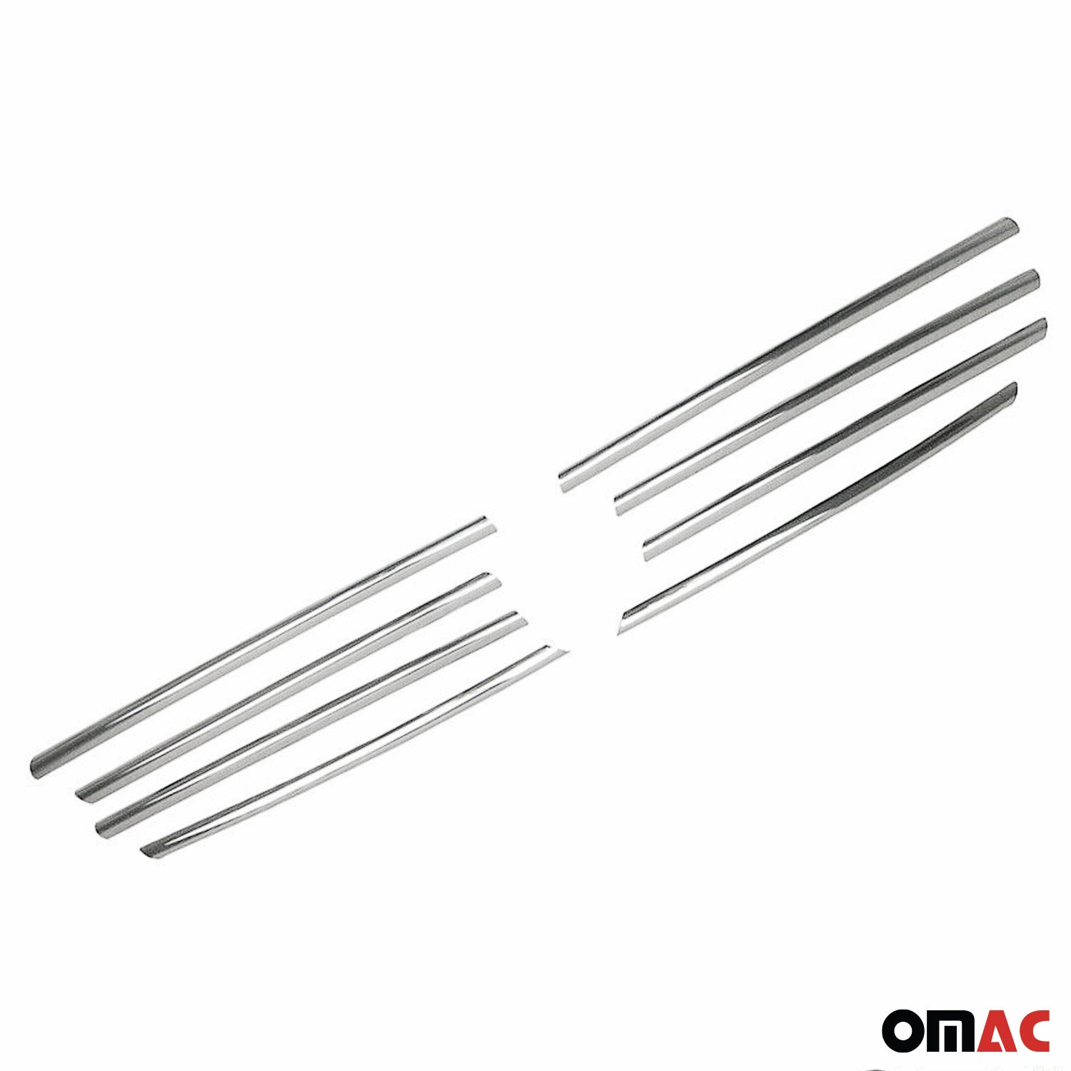 Kühlergrill Leiste Grillleisten für VW Transporter T5 2003-10 Edelstahl Chrom 8x