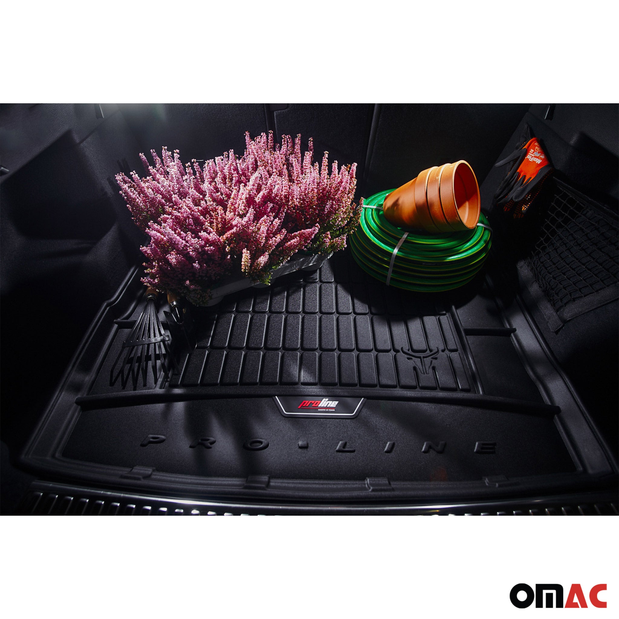 OMAC Gummi Kofferraumwanne für Audi A4 B7 Limo 2004-2008 Laderaumwanne Schwarz