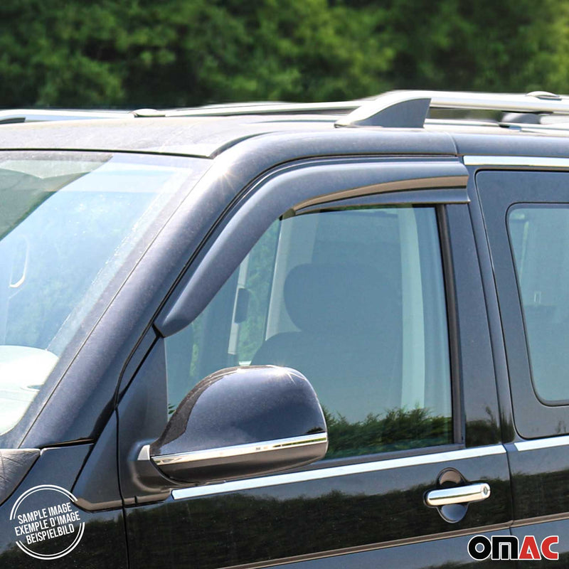2x Windabweiser Regenabweiser für Iveco Daily 2006-2014 Acryl Dunkel