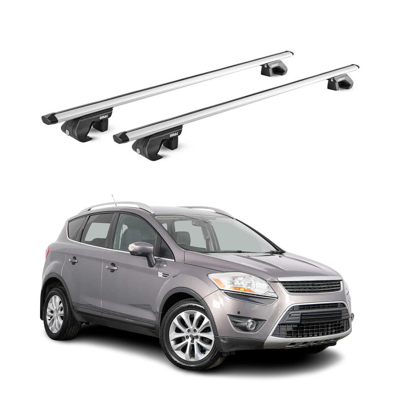Dachträger Grundtäger für Ford Kuga 2008-2019 5 tür 90kg Alu Silber 2 tlg ABE