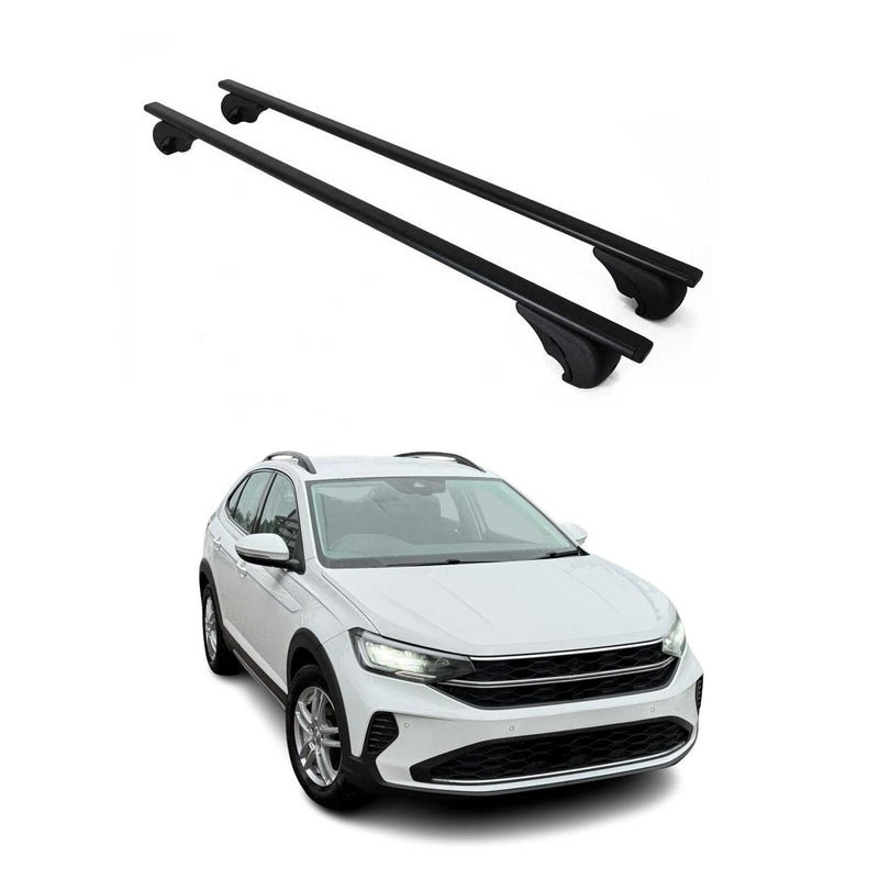 Dachträger Grundtäger für VW Taigo 2021-2025 75kg Metall Schwarz 2 tlg