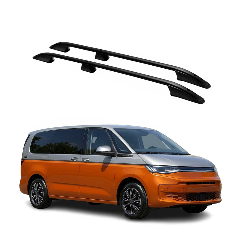 Dachreling Relingträger für VW T7 Multivan 2022-2025 Alu Schwarz L1 L2 2x