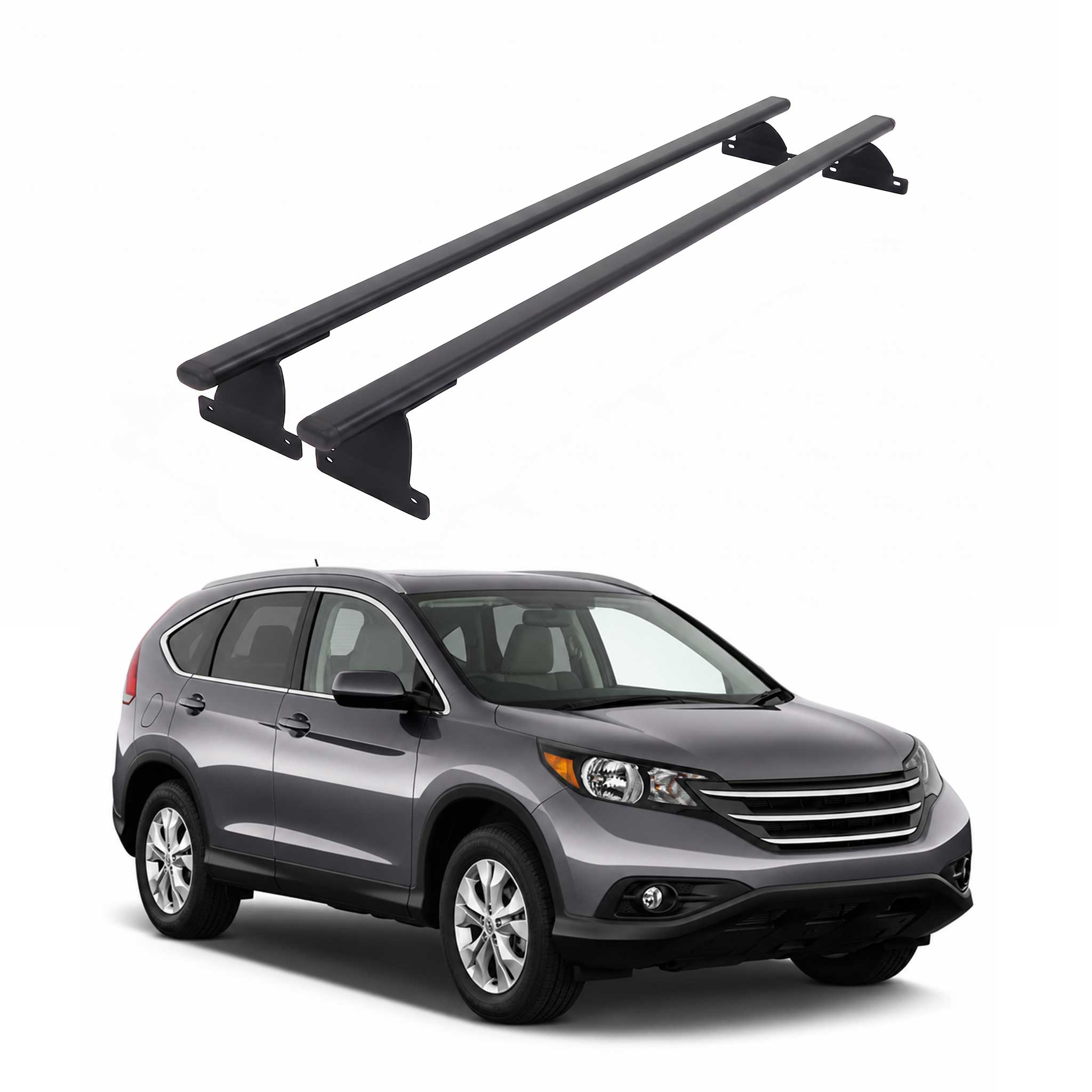 Dachträger Grundtäger für Honda CR-V IV 2013-2018 75kg Stahl Schwarz 2 tlg