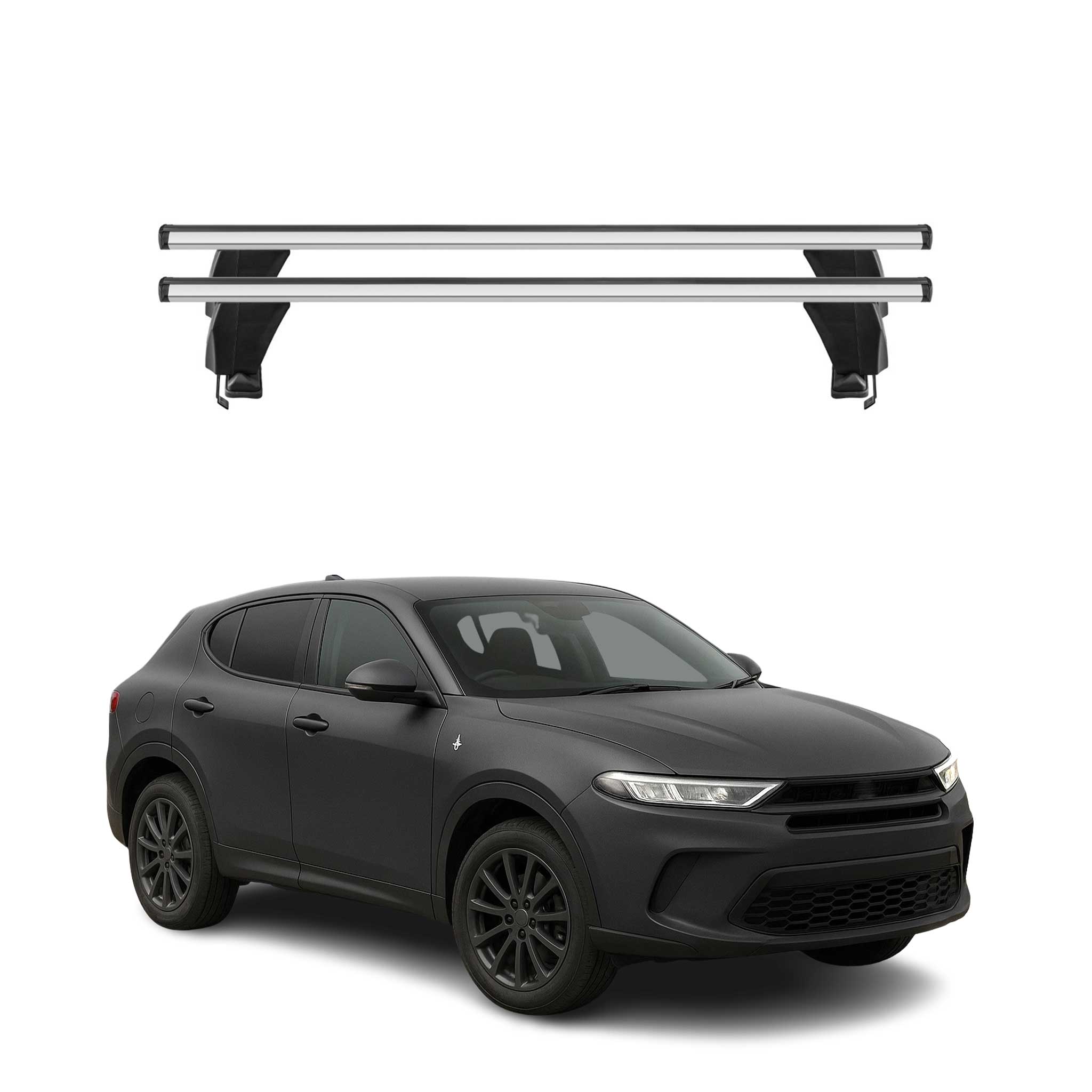 Menabo Dachträger Grundtäger für Dodge Hornet 2023-2025 50kg Alu Silber 2tlg