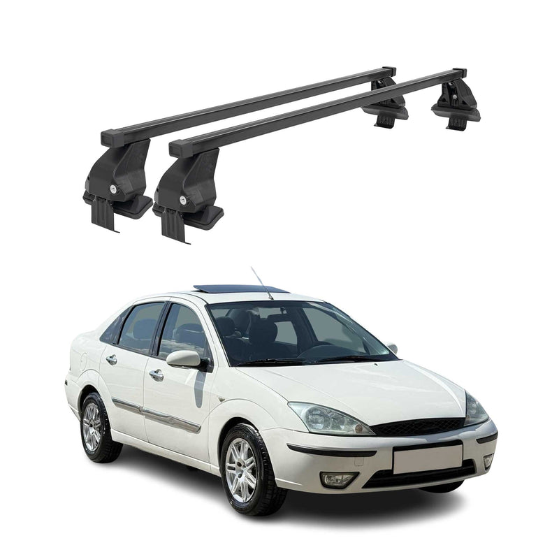 Menabo Dachträger Grundtäger für Ford Focus 1998-2004 50kg Stahl Schwarz 2 tlg