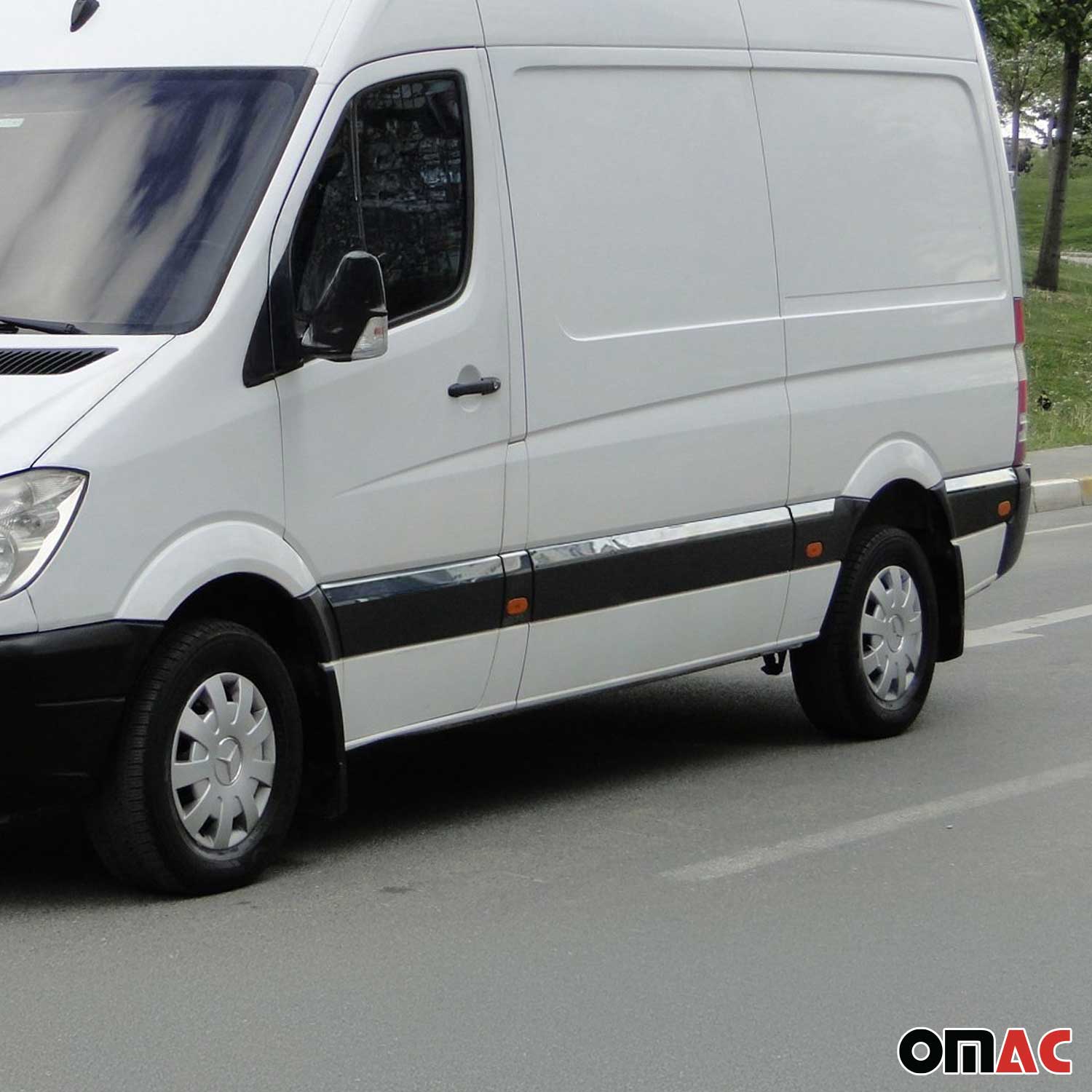 Seitentürleiste für Mercedes Sprinter W906 2006-2018 L3 Mitte Radstand Chrom 10x