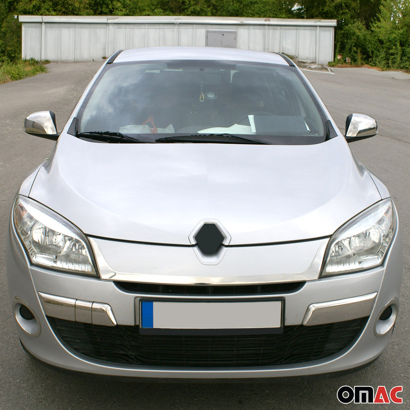 Spiegelkappen Spiegelabdeckung für Renault Fluence 2010-2014 Edelstahl Silber