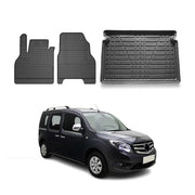Fußmatten & Kofferraumwanne Set für Mercedes Citan W420 2021-2021 Gummi 3x