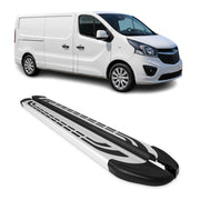 Trittbretter Schweller Seitenbretter für Opel Vivaro B 2014-2019 L2 Langer Alu