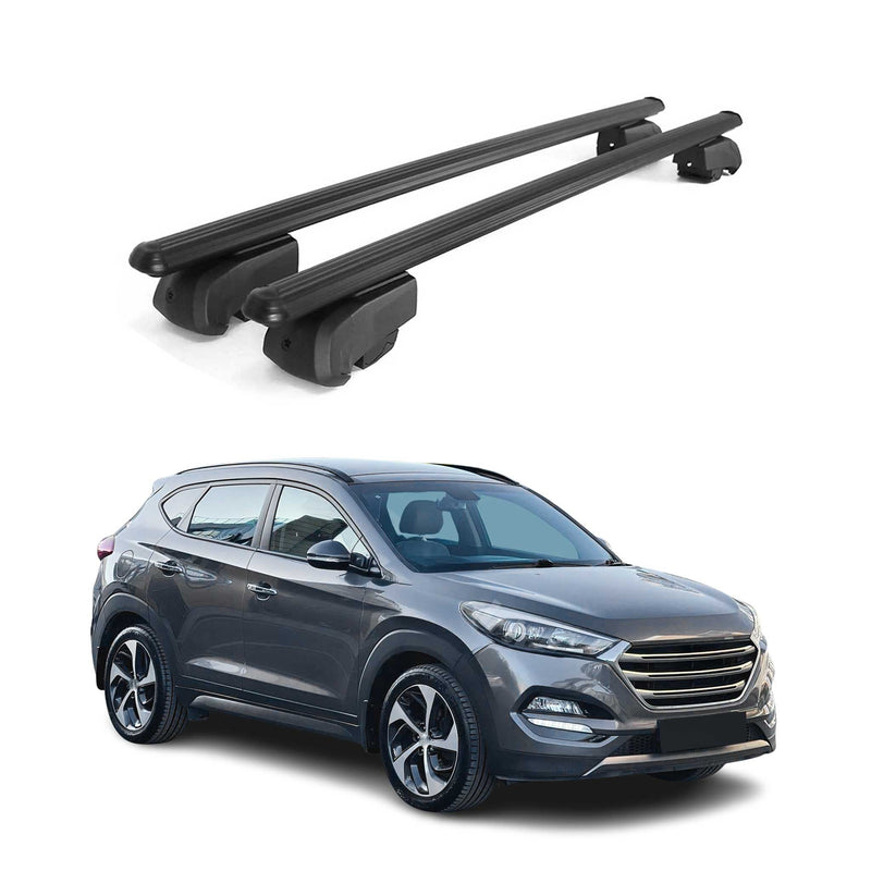 Dachträger Gepäckträger für Hyundai Tucson TL SUV 2015-2020 ABE Alu Schwarz