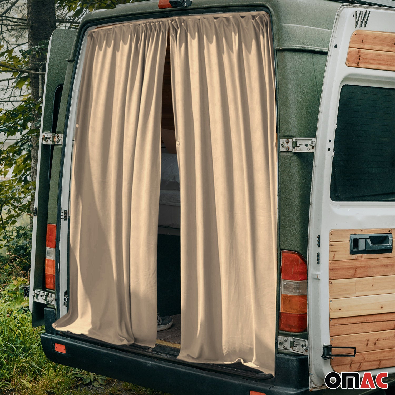 Maß Gardinen Sonnenschutz für Nissan NV400 Heckklappe Vorhänge Beige