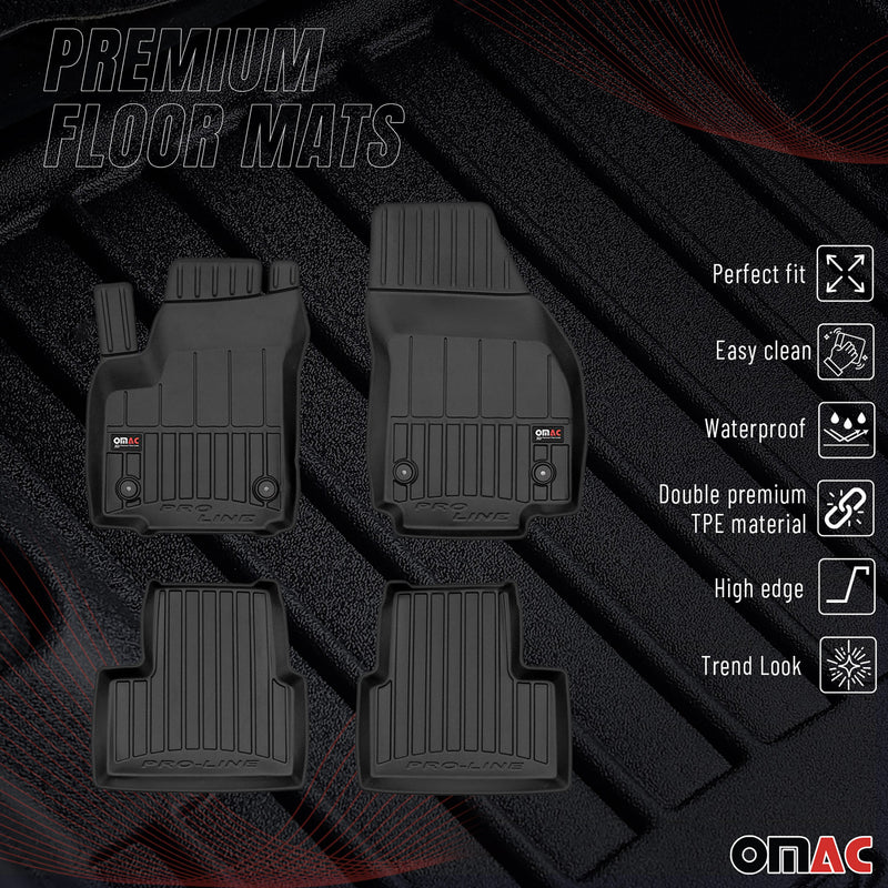 2010-2017 Opel Meriva B Fußmatten TPE Schwarz 4 tlg
