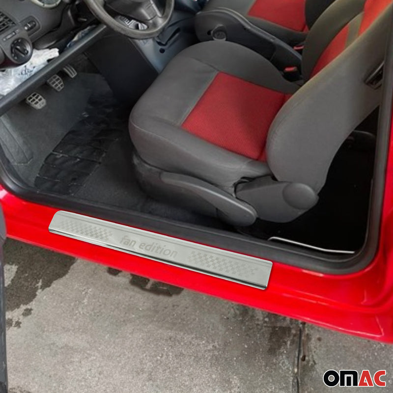 Einstiegsleisten Türschutzleisten für VW Lupu Fox Fan Edelstahl Silber 2tlg