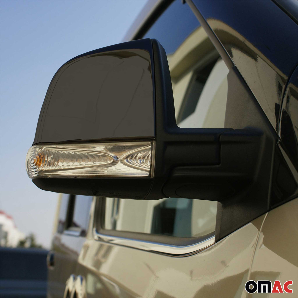 Spiegelkappen Spiegelabdeckung für Fiat Doblo II / Combo D 2010-2021 ABS Dunkel