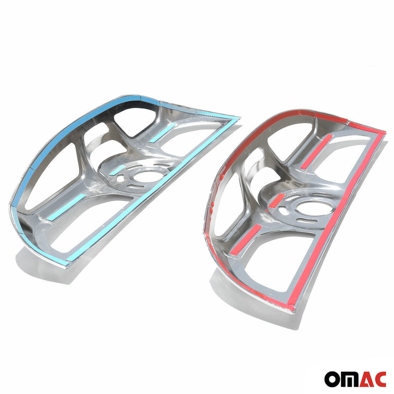 Rücklicht Leisten Heckleuchte für Opel Combo D 2012-2019 Chrom ABS Silber 2tlg