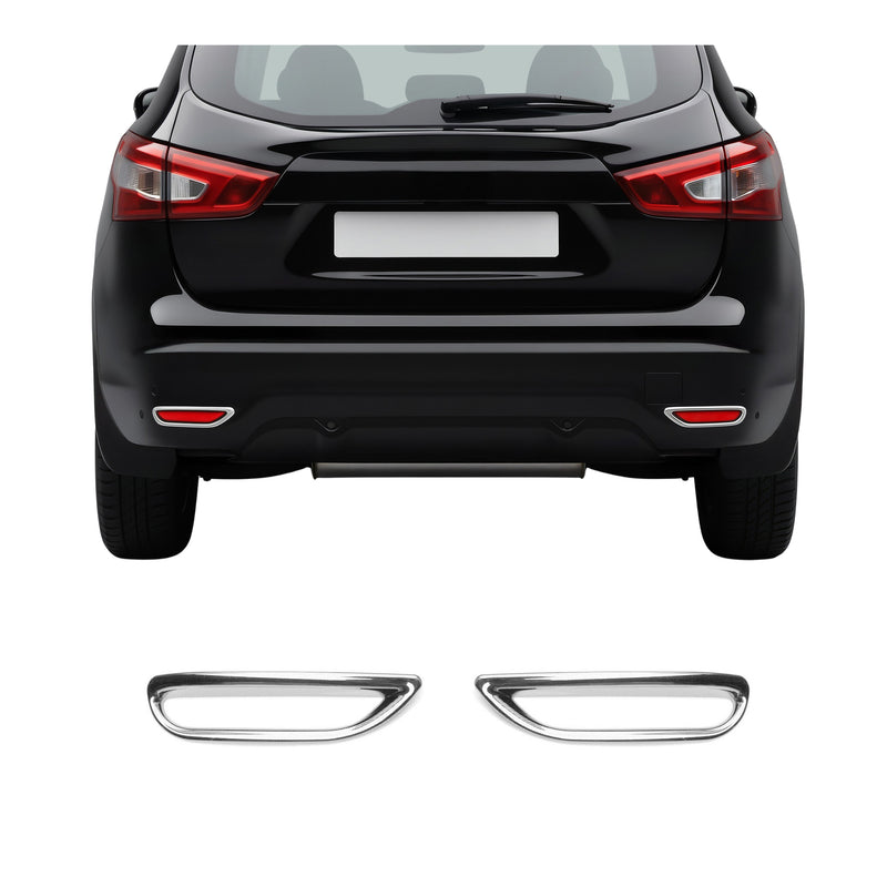 Hintere Reflektor Rahmen Umrandung für Nissan Qashqai J11 2014-2017 Chrom ABS 2x