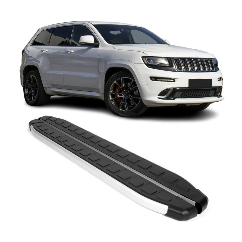 Schweller Seitenbretter Trittbretter für Jeep Grand Cherokee 11-2021 Alu Schwarz