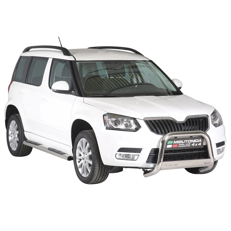 Frontbügel Frontschutzbügel für Skoda Yeti 2014-2017 ø63mm Stahl Silber Schutz