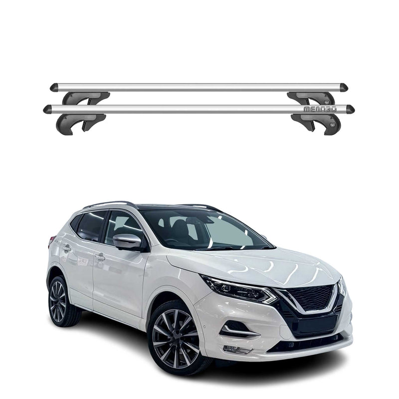 Menabo Dachträger für Nissan Qashqai J11 2014-2017 Pre-FL 90kg Alu Silber 2x