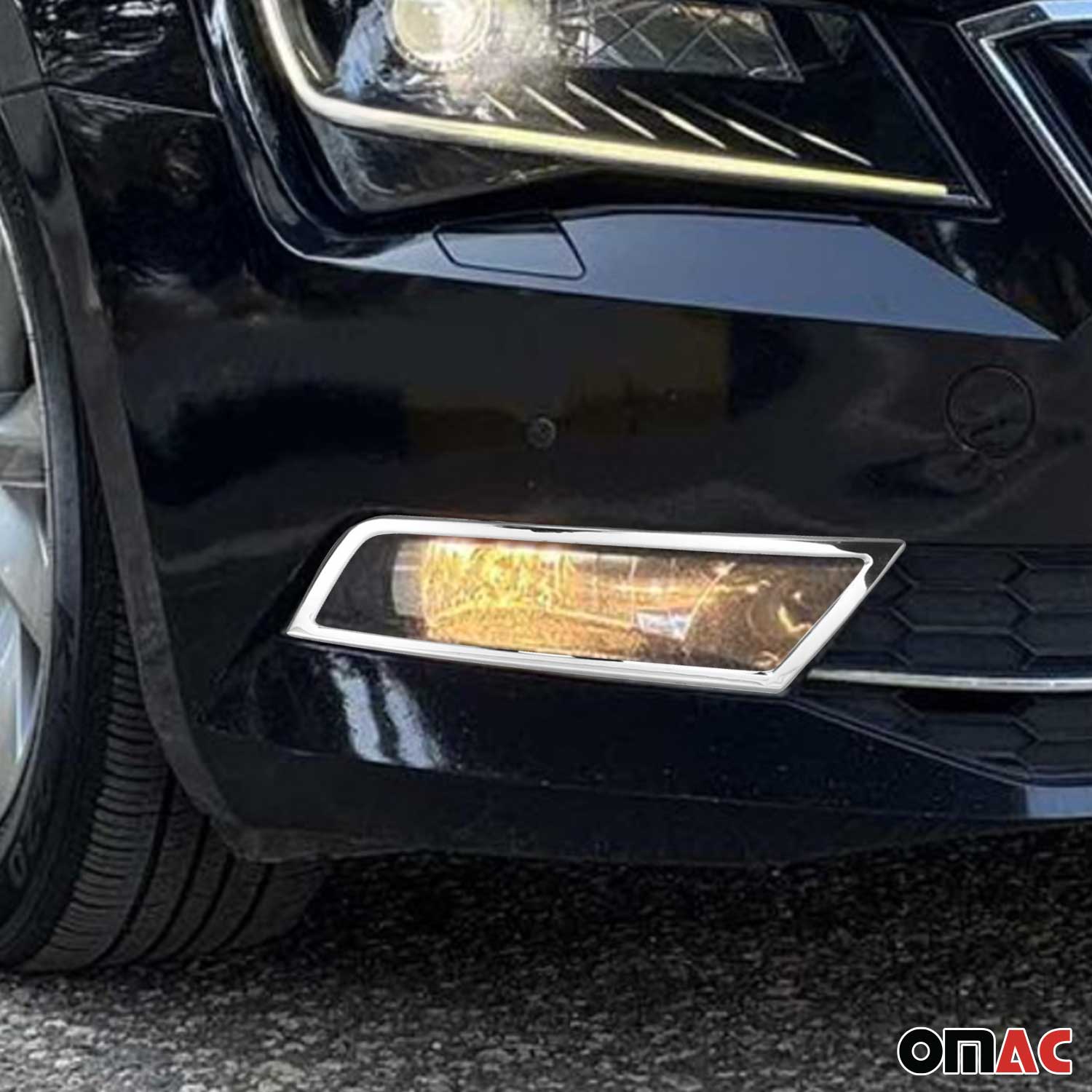 Nebelscheinwerfer Rahmen Chrom für Skoda Superb 2015-2018 Edelstahl 2x