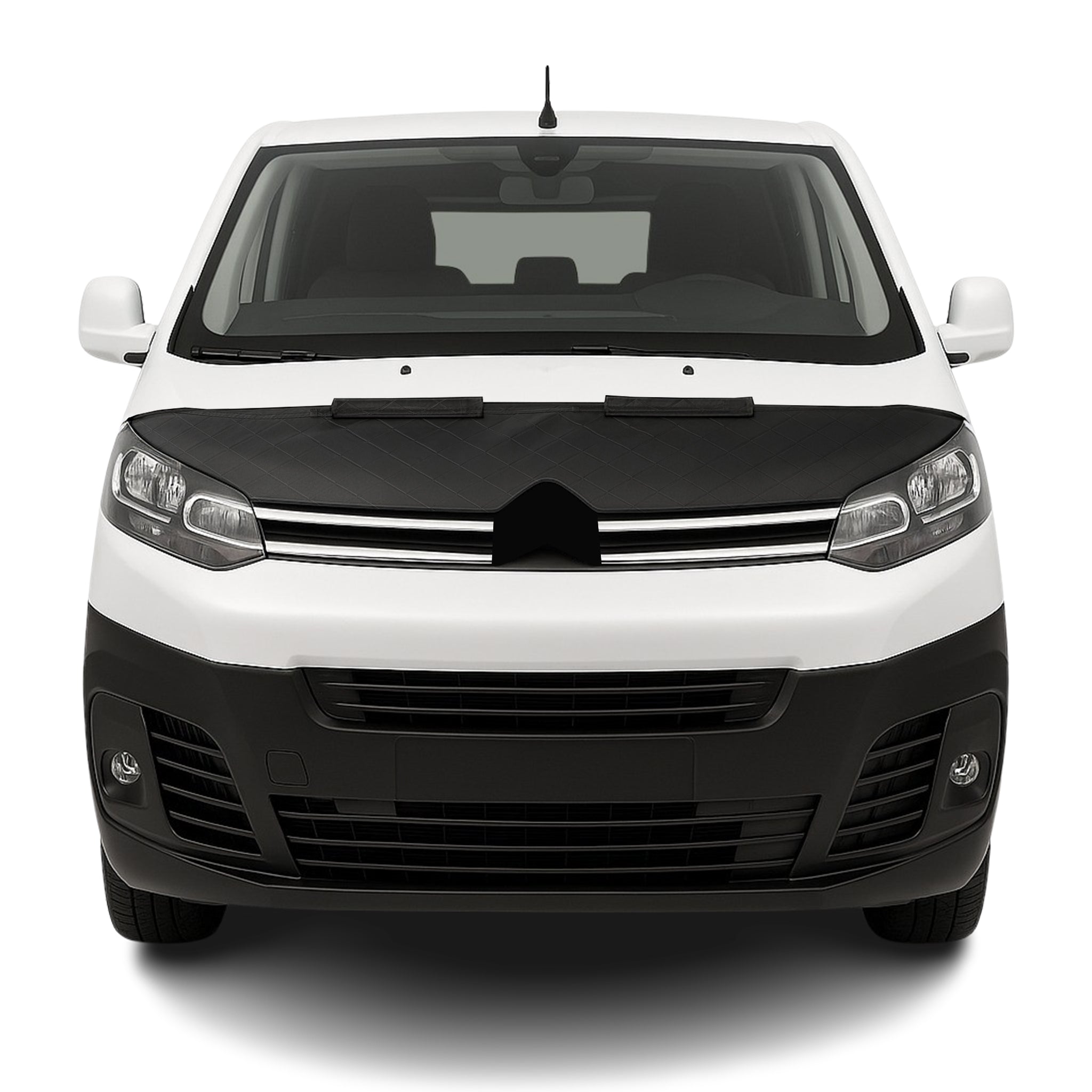 Haubenbra Steinschlagschutz für Peugeot Expert Traveller 2016-2026 Schwarz Halb