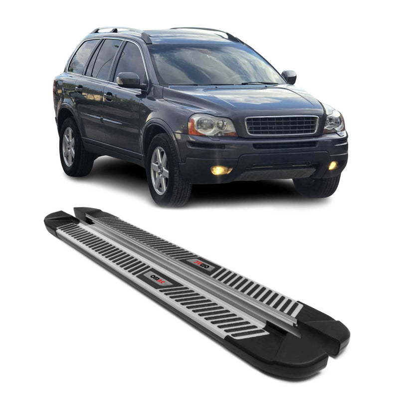 Trittbretter Seitenbretter Seitenschweller für Volvo XC90 2002-2014 Alu Schwarz