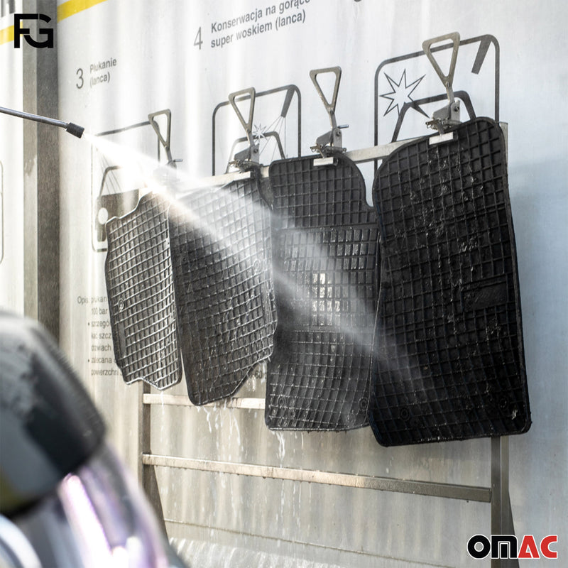 OMAC Gummi Fußmatten für Jeep Grand Cherokee 2004-2010 Automatten Schwarz 4x