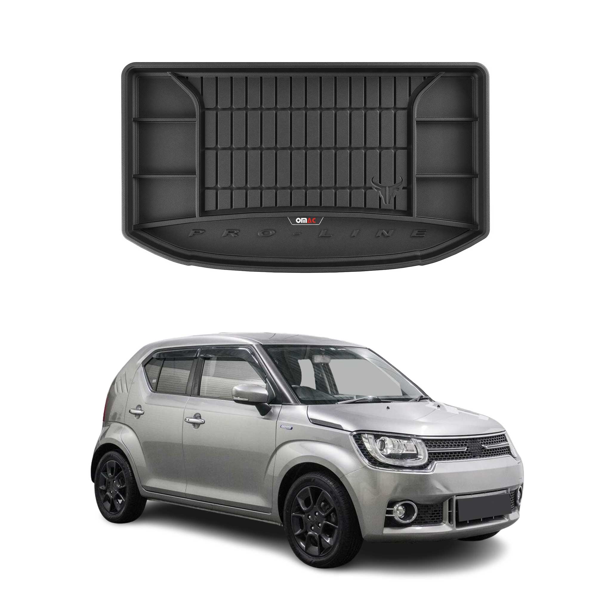 OMAC Gummi Kofferraumwanne für Suzuki Ignis 2016-2026 TPE Laderaumwanne Schwarz