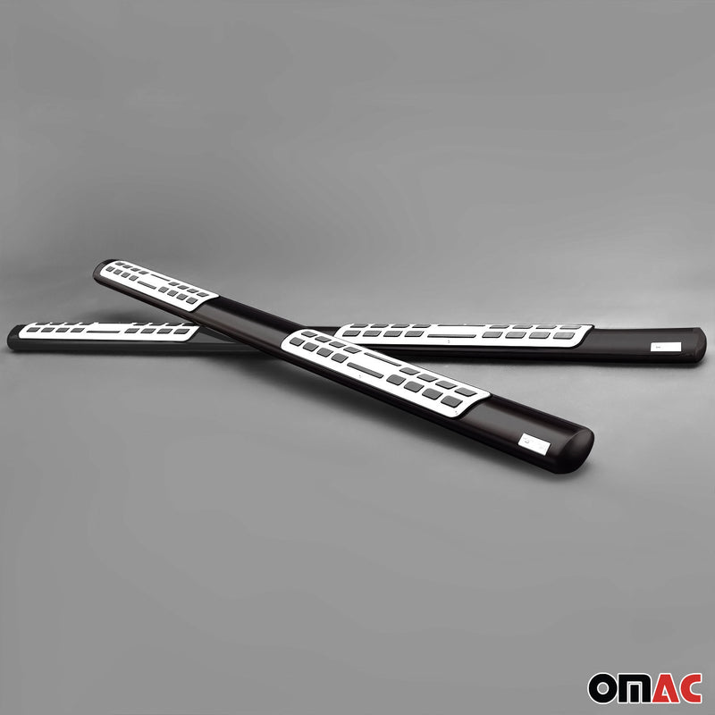 Edelstahl Seitenschweller Schwellerrohre für Ssangyong Musso 2018-2025 Schwarz