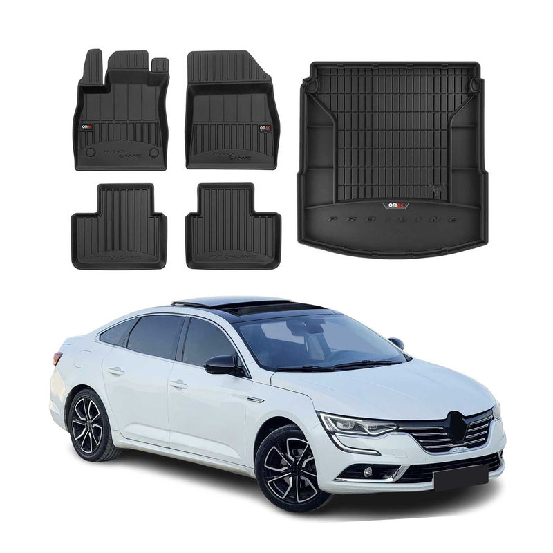 OMAC Fußmatten & Kofferraumwanne Set für Renault Talisman 2015-2025 Gummi 5x