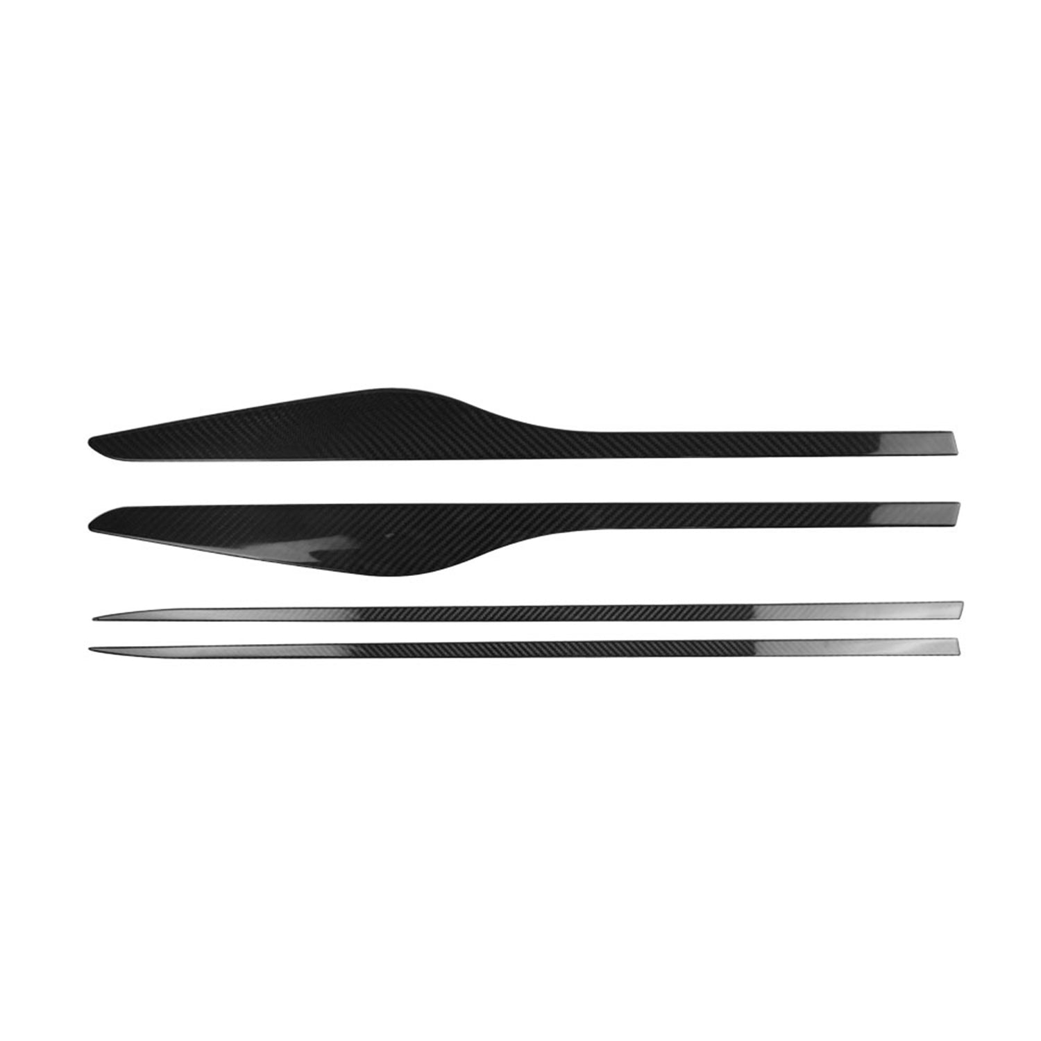 Seitentürleiste Türschutzleiste für Renault Clio 2012-19 Echt Carbon Schwarz 4x