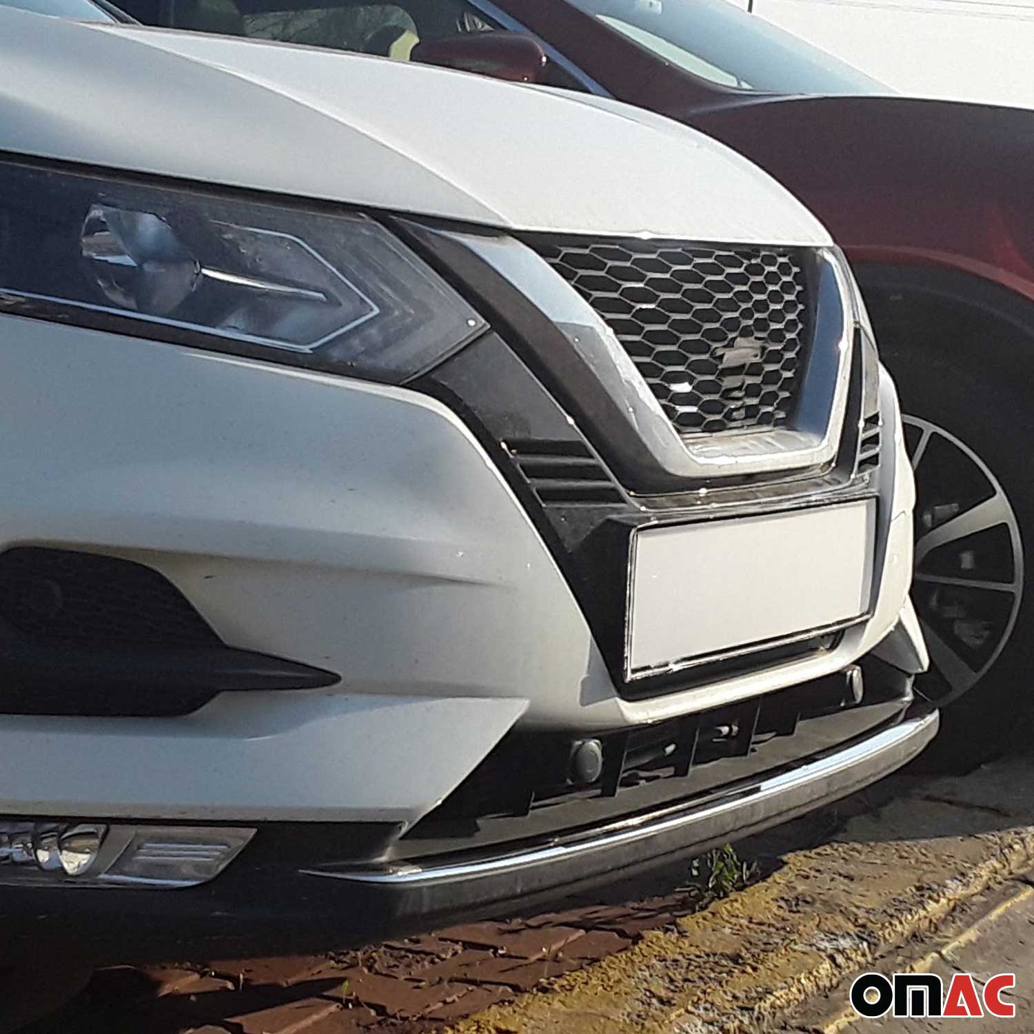Kühlergrill Leisten Grillleisten für Nissan Qashqai J11 2017-21 Edelstahl Chrom