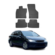 OMAC Gummi Fußmatten für Seat Leon 2012-2026 Automatten Gummi TPE Schwarz 4tlg