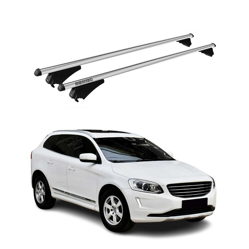 Menabo Dachträger Grundtäger für Volvo XC60 mk1 2013-2017 FL 75kg Alu Silber 2x