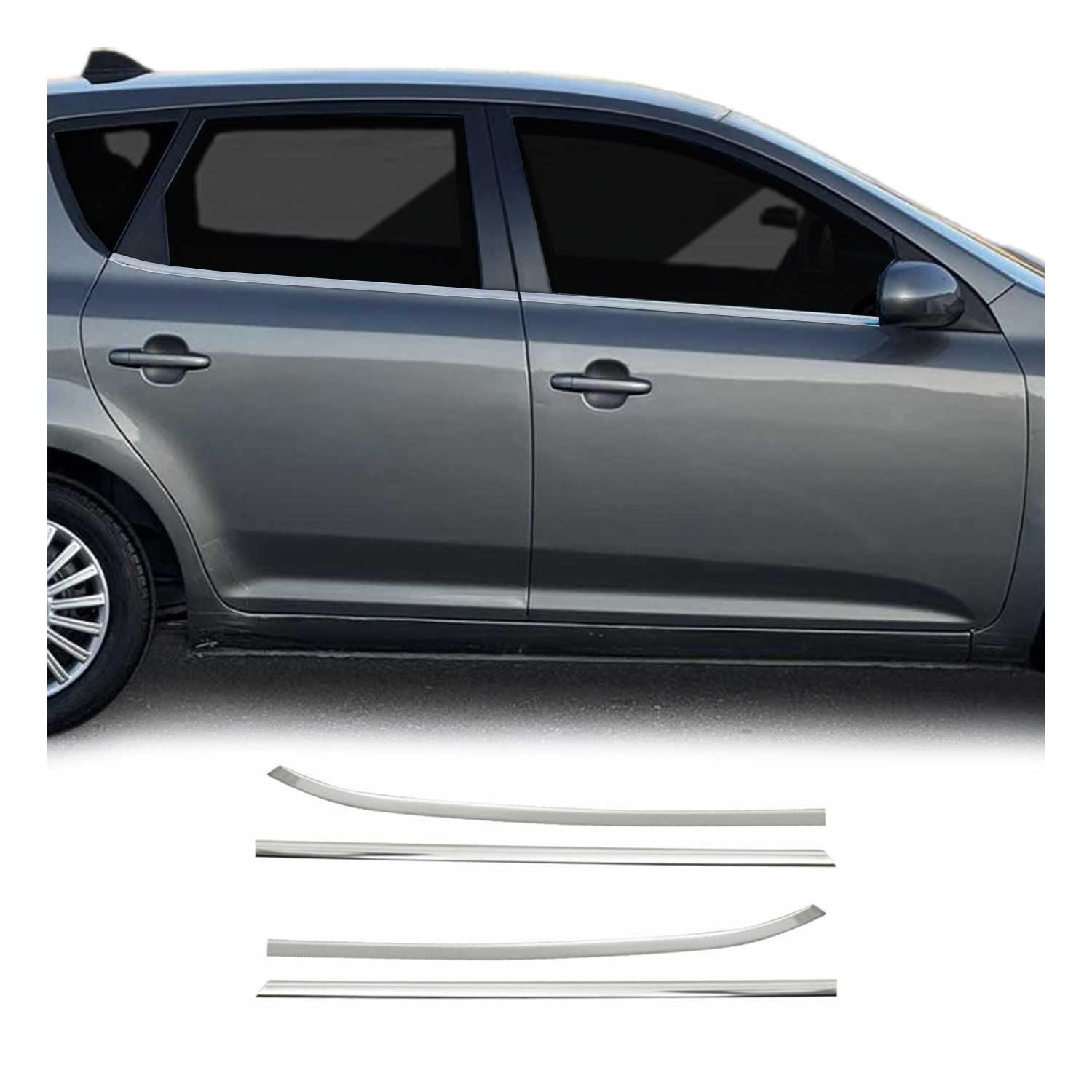 Fensterleisten Zierleisten für Kia Ceed Ceed 2009-2012 Variant Edelstahl 4tlg