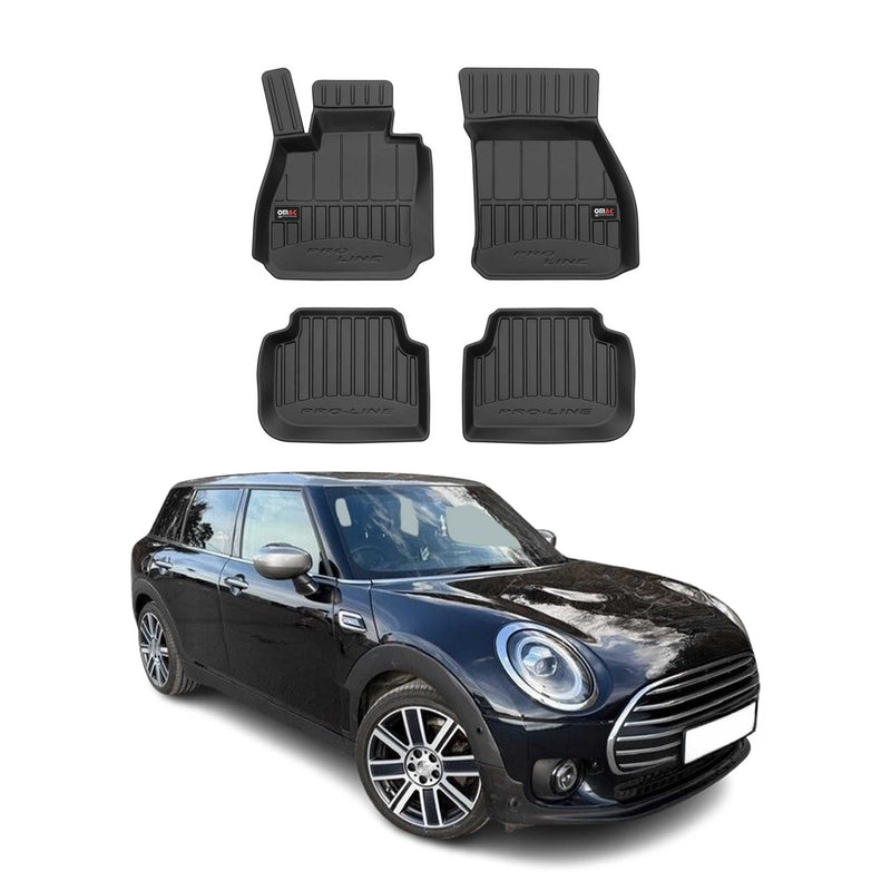 OMAC Gummi Fußmatten für Mini Clubman F54 2015-2024 Premium Gummi Schwarz 4tlg