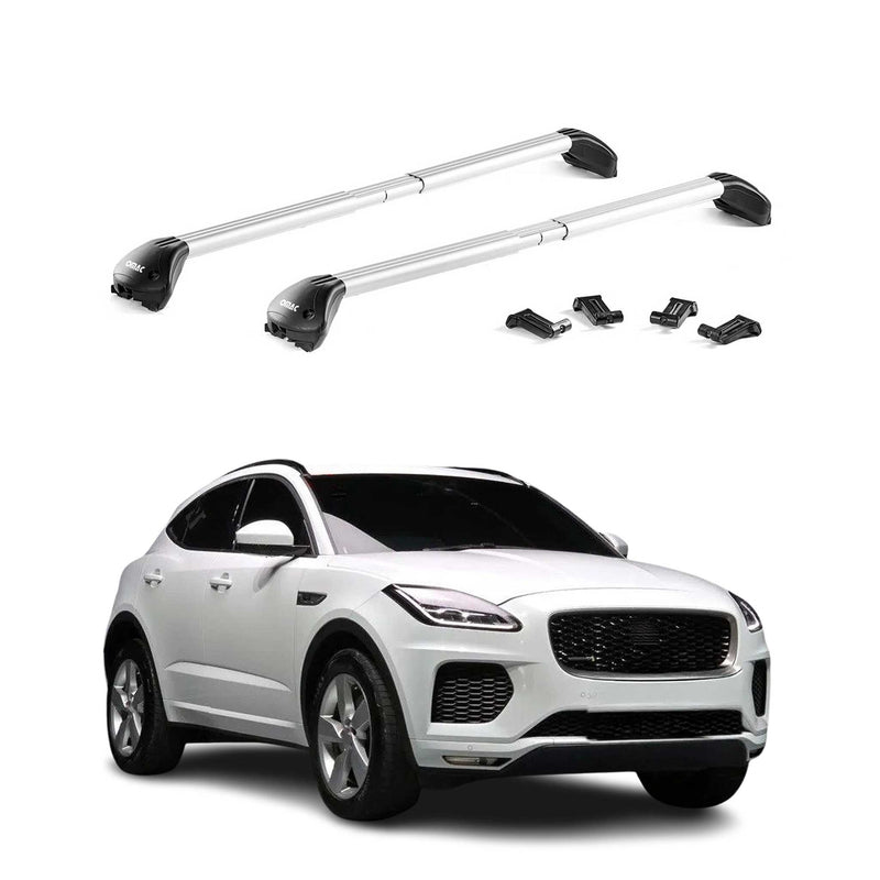 Dachträger Grundtäger für Jaguar E-Pace 2017-2025 100kg Alu Silber 2 tlg ABE