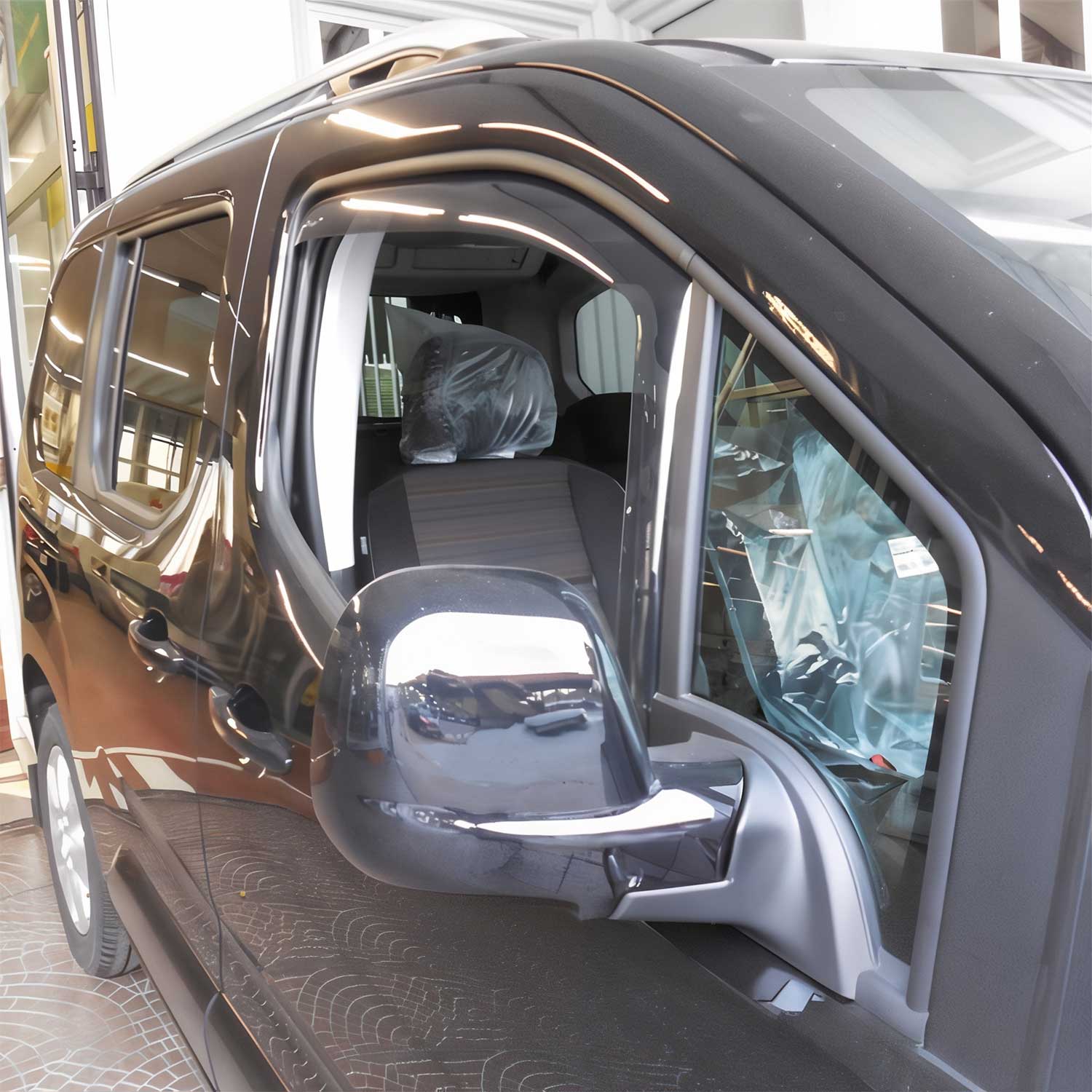 Windabweiser Regenabweiser für Citroen Berlingo 2018-2025 Dunkel Acryl 2tlg