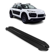 Trittbretter für Citroen C4 Cactus 2014-2022 Aluminium Schwarz Silber