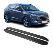 Trittbretter Seitenschweller für Hyundai Tucson 2015-2020 Alu Schwarz ABE