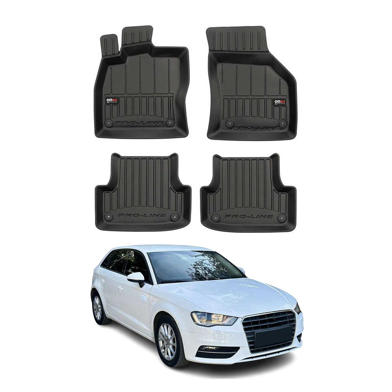 OMAC Gummi Fußmatten für Audi A3 8V Sportback Limo 2012-2020 Premium TPE 4x