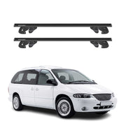 Dachträger Grundtäger für Chrysler Town & Country 1996-2000 Alu TÜV Schwarz 2tlg