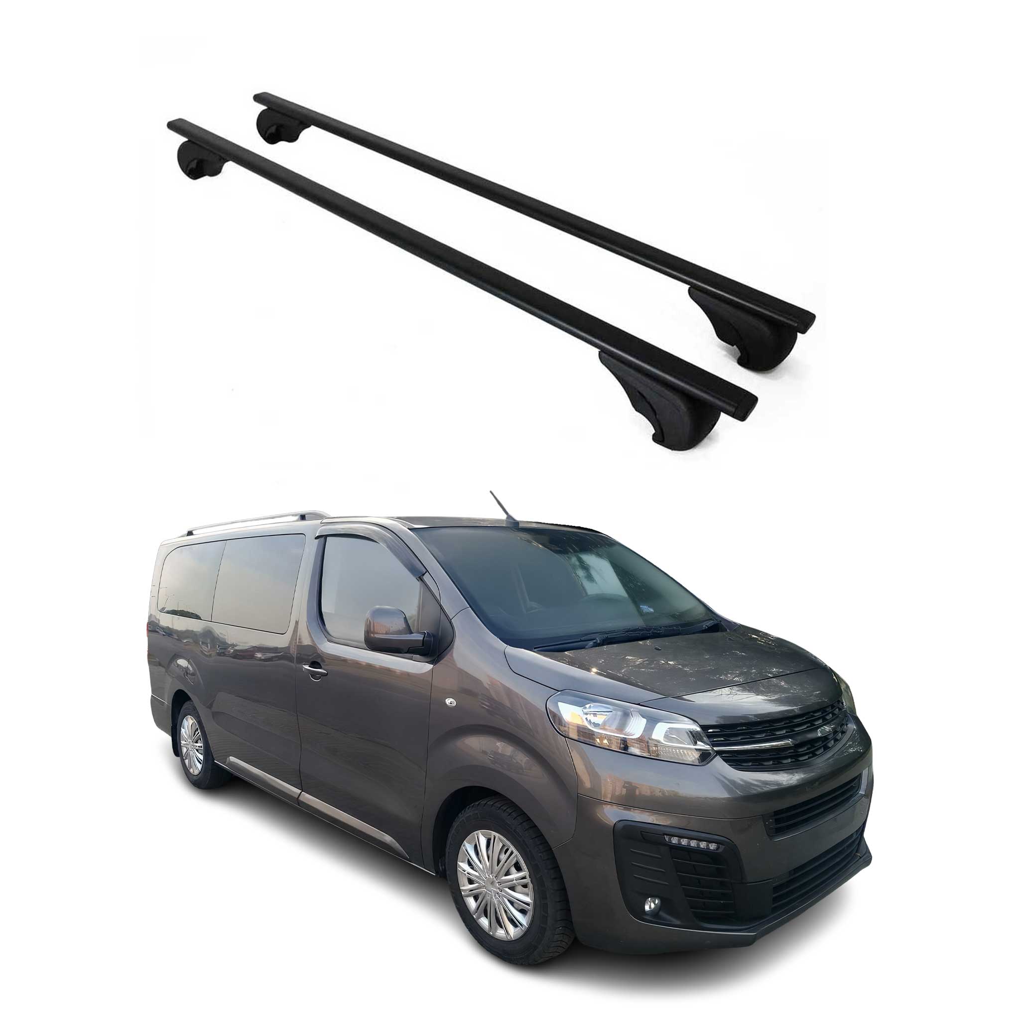 Dachträger Grundtäger für Opel Vivaro C 2019-2026 75kg Metall Schwarz 2 tlg