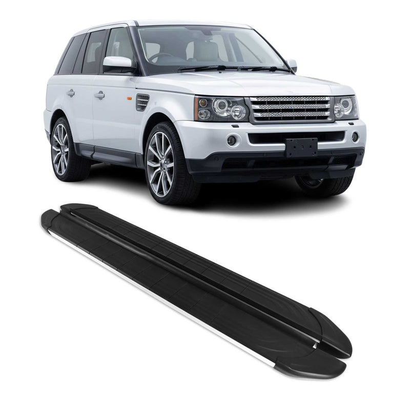 Trittbretter Seitenschweller für Range Rover Sport 2005-2013 Alu Schwarz Grau